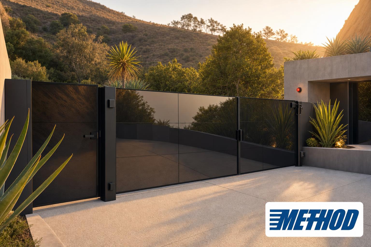 glass gate completed gate and fence project