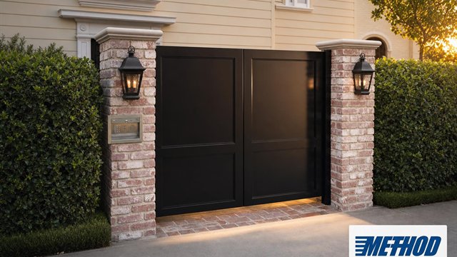 black and gold gate and fence project